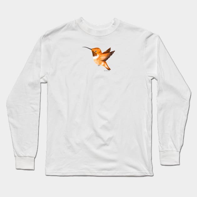 Rufous Hummingbird Long Sleeve T-Shirt by julianamotzko